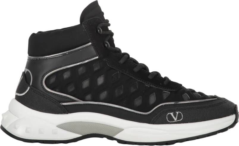 Valentino Garavani Mesh High-top Sneakers met Extra Veters