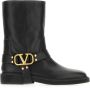Valentino Garavani Zwarte VLogo Signature Square Toe Laarzen Black Dames - Thumbnail 1