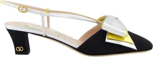 Valentino Garavani Moiré Fabric Bowow Slingback Pumps