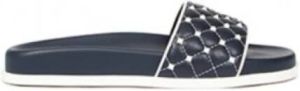 Valentino Garavani Navy Blue Chic Sliders voor Vrouwen Blauw Dames