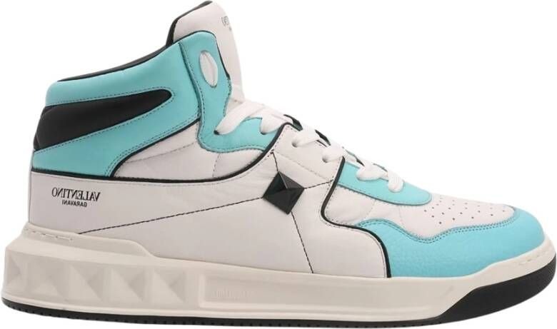 Valentino Garavani Stud High-Top Leren Sneakers Multicolor Heren