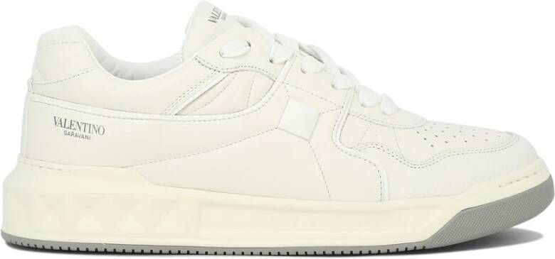 Valentino Garavani One Stud Leren Sneakers White Heren