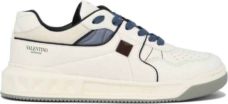 Valentino Garavani One Stud Leren Sneakers White Heren