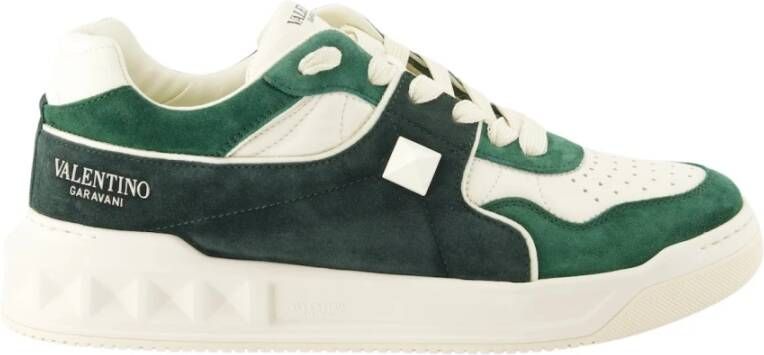 Valentino Garavani One Stud Veterschoenen Green Heren