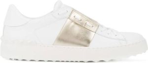 Valentino Garavani Open Sneaker With Metallic Stripe Wit Dames