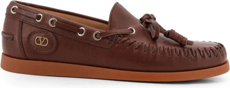 Valentino Garavani Platte leren schoenen met metalen V-logo