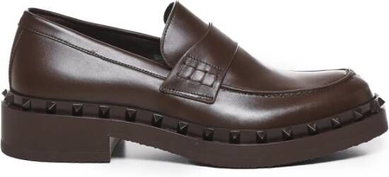 Valentino Garavani Platte schoenen voor vrouwen Brown Heren