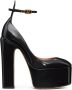 Valentino Garavani Zwarte Patentleren Tan-Go Platform Pumps Black Dames - Thumbnail 1