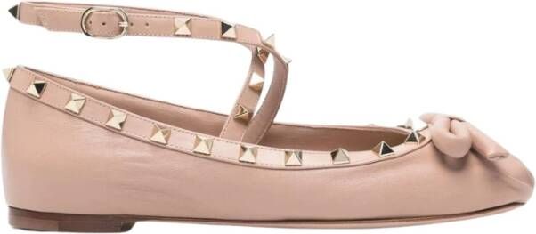 Valentino Garavani Rockstud Ankle Strap Ballerina`s
