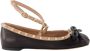 Valentino Garavani Rockstud Veterschoen Ballerina Flats Black Dames - Thumbnail 11