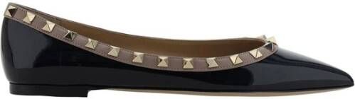 Valentino Garavani Rockstud ballerina's van leer