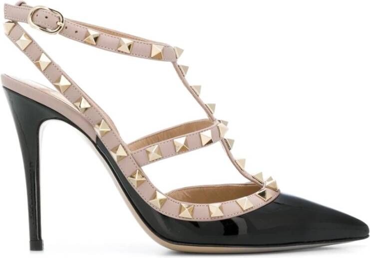 Valentino Garavani Rockstud Enkelband Pumps Black Dames