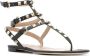 Valentino Garavani Rockstud Flat Flip-flop Sandals Zwart Dames - Thumbnail 1