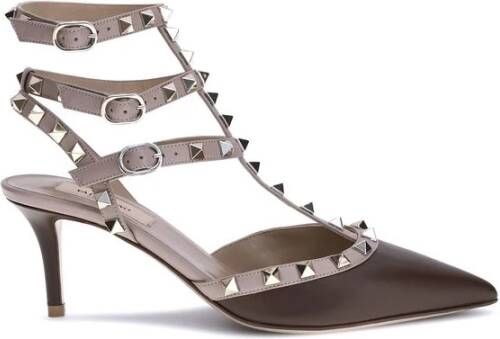 Valentino Garavani Hoge hakken 'Rockstud' Pumps in bruin