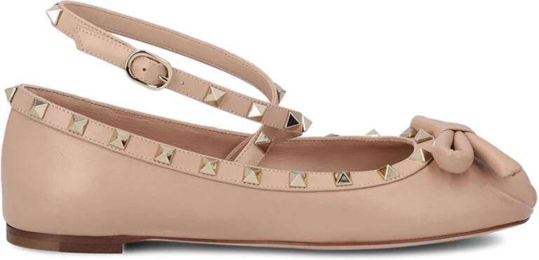 Valentino Garavani Beige Bow Ballerina Flats Beige Dames