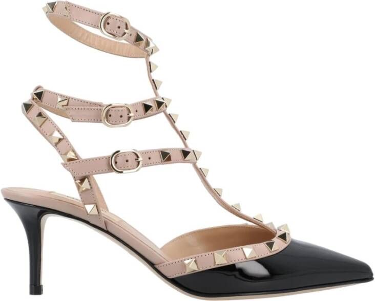 Valentino Garavani Rockstud PointToe Pumps in Zwart Roze