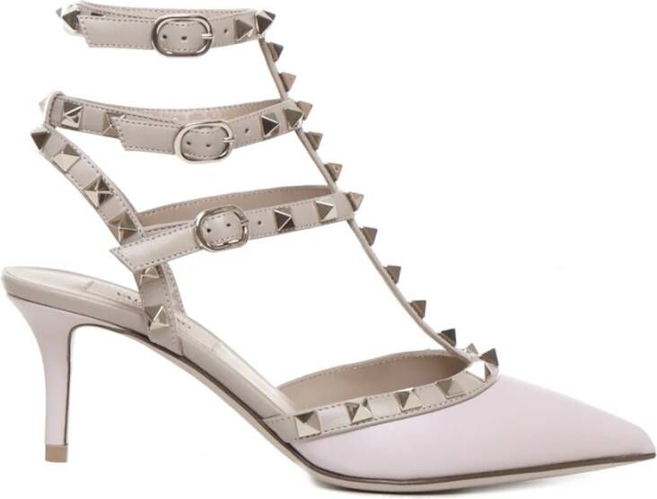 Valentino Garavani Rockstud Pumps in glad leer Purple Dames