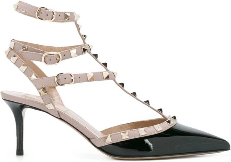 Valentino Garavani Rockstud Slingback Pump van Patentleer