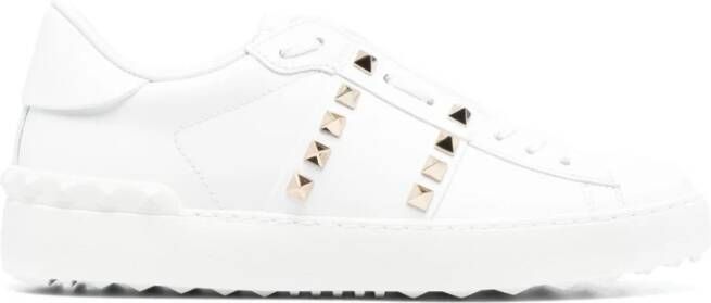 Valentino Garavani Rockstud Untitled Leren Sneakers White Dames