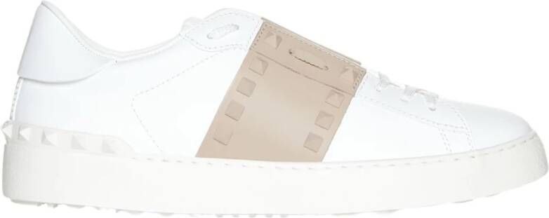 Valentino Garavani Rockstud Untitled Leren Sneakers White Dames