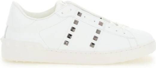 Valentino Garavani Rockstud Untitled Open Leren Sneakers White Heren