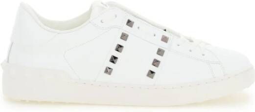 Valentino Garavani Rockstud Untitled Open Leren Sneakers White Heren