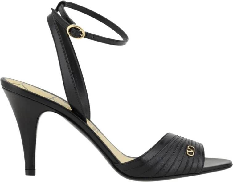Valentino Garavani Rode leren sandalen met hak