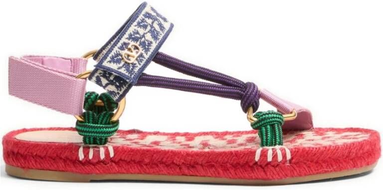 Valentino Garavani Rode Sandalen met VLogo-borduurwerk
