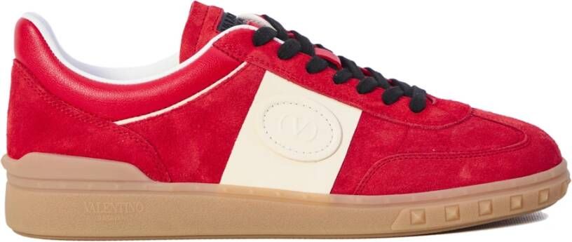 Valentino Garavani Rode Sneakers met Vlogo Detail
