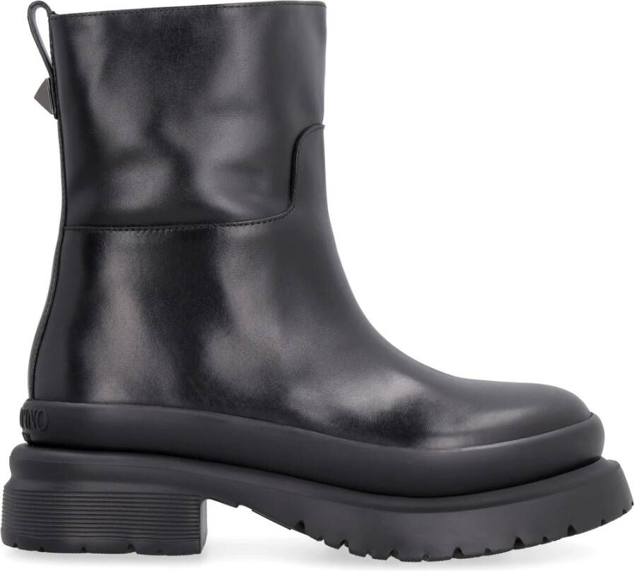 Valentino Garavani Ro Stud leren bikerlaarzen