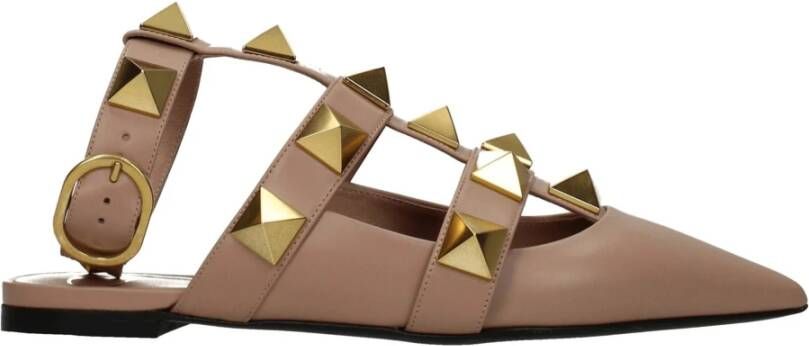 Valentino Garavani Roze Leren Sandaal met Studs