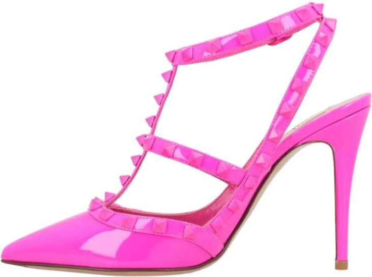 Valentino Garavani Roze Rockstud Caged High Heel Pumps