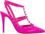 Valentino Garavani Roze Rockstud Enkelband Pumps Pink Dames - Thumbnail 1