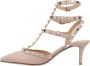 Valentino Garavani Roze Rockstud Leren Hakken - Thumbnail 1
