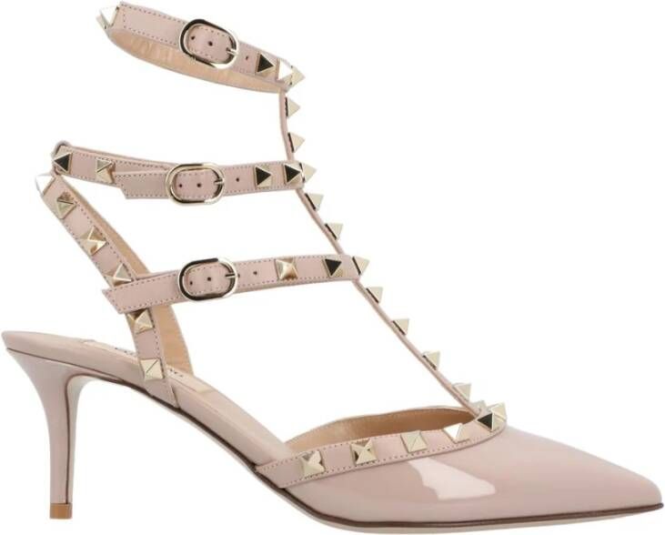 Valentino Garavani Roze Rockstud Slingback Pumps