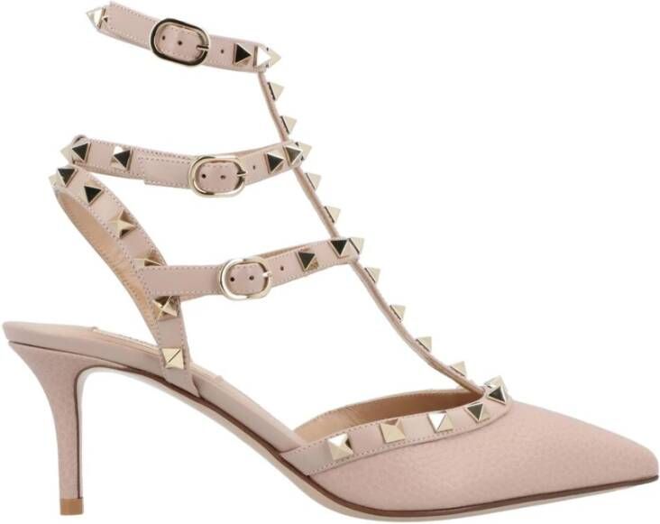 Valentino Garavani Roze Rockstud Slingback Pumps