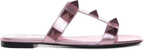 Valentino Garavani Sandalen Rockstud Open-Toes Sandals in poeder roze