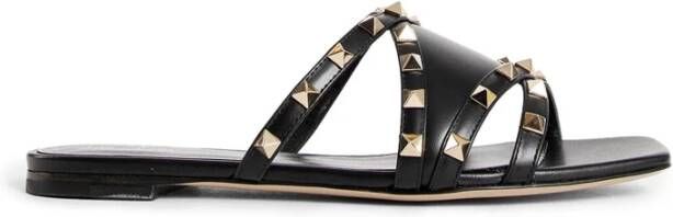 Valentino Garavani Sandalen met platte zool en studs van leer