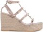 Valentino Garavani Beige Sleehak Sandalen met Stud Details - Thumbnail 1