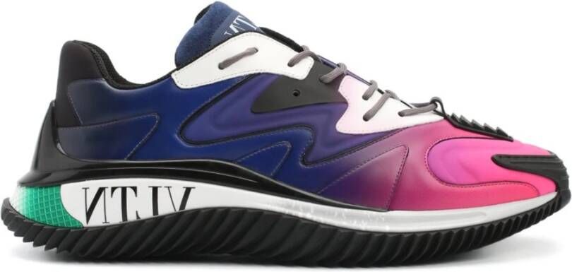 Valentino Garavani Leren Veterschoenen met Logodetail Multicolor Heren