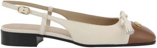 Valentino Garavani "Valet Du Roi" Slingback Ballerinas White in wit
