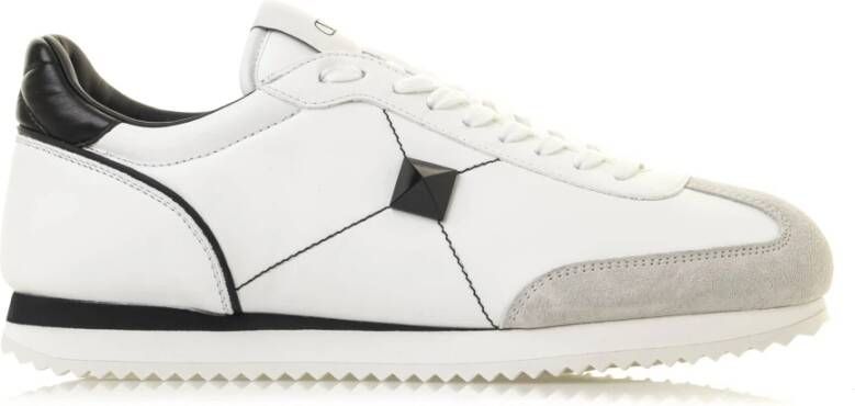 Valentino Garavani Stud Around Leren Sneakers Wit Heren