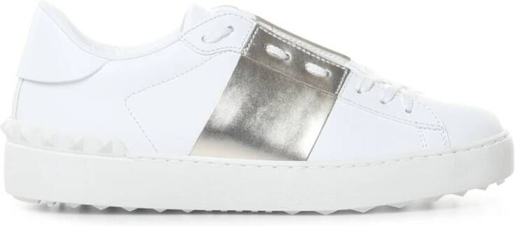 Valentino Garavani Leren vetersneakers voor vrouwen White Dames