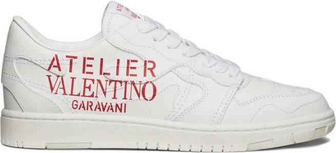 Valentino Garavani Leren Logo Sneakers White