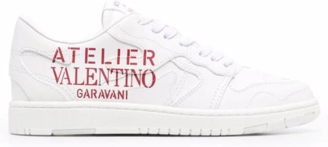 Valentino Garavani Leren Logo Sneakers White