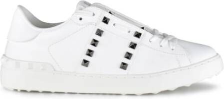 Valentino Garavani Rockstud Untitled Open Leren Sneakers White Heren