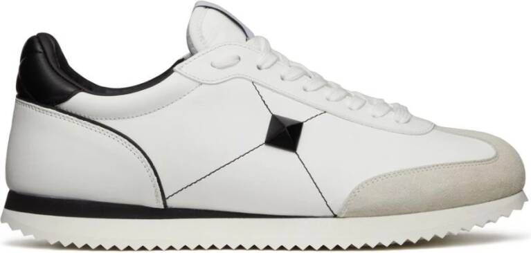 Valentino Garavani Stud Around Leren Sneakers Wit Heren