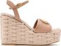 Valentino Garavani Vlogo Signature Wedge Sandal In Grainy Calfskin 120mm - Thumbnail 1