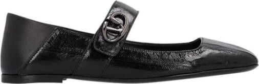 Valentino Garavani Loafers Ballerina Vlogo in zwart