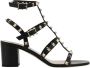 Valentino Garavani Studded Leren Sandalen met Dikke Hak Black Dames - Thumbnail 6
